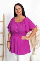 Bluzka literka A KESHA amarant Plus Size 46/54