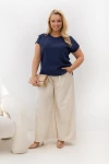 Bluzka pod żakiet TELINA granatowa Plus Size 44-56