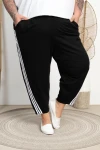 Spodnie Baloons z paskami DEVINE czarne Plus Size 44-58