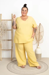 Tunika Muślinowa OTELLO żółta Plus Size 48/54