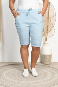 Spodenki do kolana KODI błękitne Plus Size 46/52