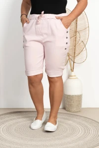 Spodenki do kolana KODI pudrowe Plus Size 46/52