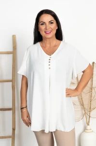 Bluzka Trapezowa PENELOPE biała Plus Size 48/54