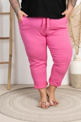 Spodnie Gnieciuchy Boyfriend JOHNNY cukierkowe Plus Size 46/52