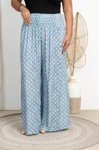 Spodnie Kuloty w gumę NINO kropki Plus Size 44/52