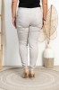 Spodnie w gumkę wysoki stan jasne siwe Plus Size 42 44 46 48 50 52 54 56 58 60