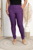 Spodnie w gumkę wysoki stan fioletowe Plus Size 42 44 46 48 50 52 54 56 58 60