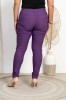 Spodnie w gumkę wysoki stan fioletowe Plus Size 42 44 46 48 50 52 54 56 58 60