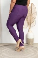 Spodnie w gumkę wysoki stan fioletowe Plus Size 42 44 46 48 50 52 54 56 58 60