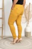 Spodnie w gumkę MIKSA DŁUGIE 09 wysoki stan miodowe Plus Size 42 44 46 48 50 52 54 56 58 60