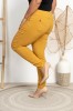 Spodnie w gumkę MIKSA DŁUGIE 09 wysoki stan miodowe Plus Size 42 44 46 48 50 52 54 56 58 60