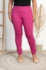 Spodnie w gumkę MIKSA DŁUGIE 09 wysoki stan fuksja Plus Size 42 44 46 48 50 52 54 56 58 60