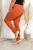 Spodnie w gumkę MIKSA DŁUGIE 09 wysoki stan ceglane Plus Size 42-60