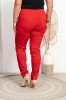 Spodnie w gumkę MIKSA DŁUGIE 09 wysoki stan czerwone Plus Size 42 44 46 48 50 52 54 56 58 60