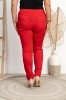 Spodnie w gumkę MIKSA DŁUGIE 09 wysoki stan czerwone Plus Size 42 44 46 48 50 52 54 56 58 60