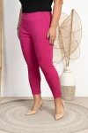 Spodnie 7/8 MIKSA z zipem fuksja Plus Size 42-60