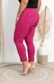Spodnie 7/8 MIKSA z zipem fuksja Plus Size 42-58