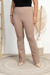 Dresowe Dzwony w Kant STEP beżowe Plus Size 42-54