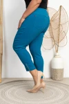 Spodnie 7/8 MIKSA z zipem morskie Plus Size 42-58