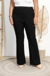 Dresowe Dzwony w Kant STEP czarne Plus Size 42-54