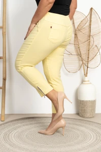 Spodnie 7/8 MIKSA z zipem bananowe Plus Size 42-58