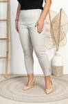 Spodnie 7/8 MIKSA z zipem siwe Plus Size 42-58