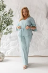 Elegancki Komplet TERENS szałwia Plus Size 44-50