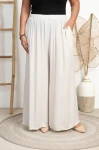Kuloty z przewiewnej wiskozy VEGA beżowe Plus Size 46/50