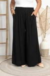 Kuloty z przewiewnej wiskozy VEGA czarna Plus Size 46/50