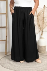 Kuloty z przewiewnej wiskozy VEGA czarna Plus Size 46/54