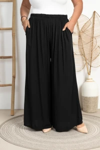 Kuloty z przewiewnej wiskozy VEGA czarna Plus Size 46/54