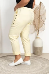 Spodnie Boyfriend KODI bananowe Plus Size 46/52