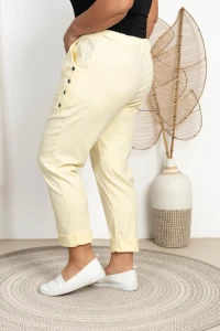 Spodnie Boyfriend KODI bananowe Plus Size 46/52