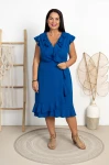 Kopertowa Sukienka GLORII chabrowa Plus Size 42/48