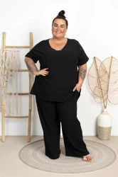 Tunika Muślinowa OTELLO czarna Plus Size 48/54