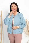 Kurtka Bomberka EMEY KRESZ błękitna Plus Size 44-52