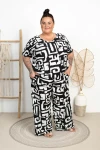 Kuloty Płócienko OTELLO geometria Plus Size 48/54