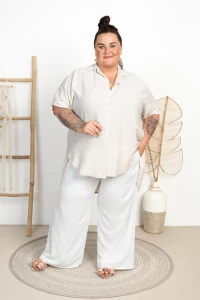 Koszula Oversize GALA beżowa Plus Size 50/54