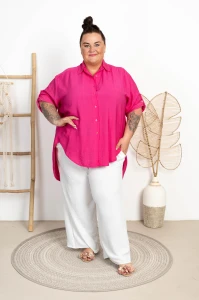 Koszula Oversize GALA różowa Plus Size 50/54