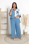 Komplet elegancki CANDI błękitny Plus Size 46/52