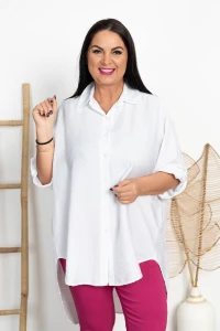 Koszula Oversize GALA biała Plus Size 50/54