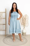 Sukienka bez ramiączek ARBI Jeans jasny Plus Size 44/52
