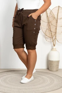 Spodenki do kolana KODI czekoladowe Plus Size 46/52