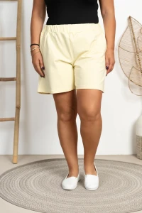 Szorty z kieszeniami DAY bananowe Plus Size 46/54 