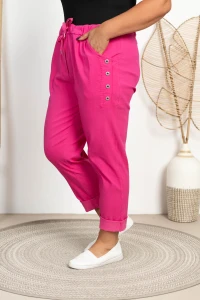 Spodnie Boyfriend KODI fuksjowe Plus Size 46/52