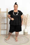 Komplet Bawełniany ADORE czarny Plus Size 48/56