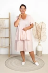 Komplet Bawełniany ADORE pudrowy Plus Size 48/56
