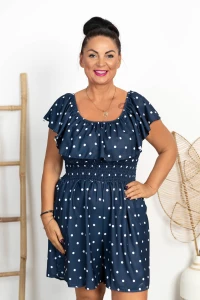 Kombinezon z szortami w Goszki MARTYNA granat Plus Size 46/54