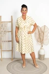 Koszulowa Szmizjerka w Grochy ALMA bananowa Plus Size 44/48