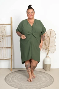 Sukienka Tuba ODREY khaki Plus Size 46/54